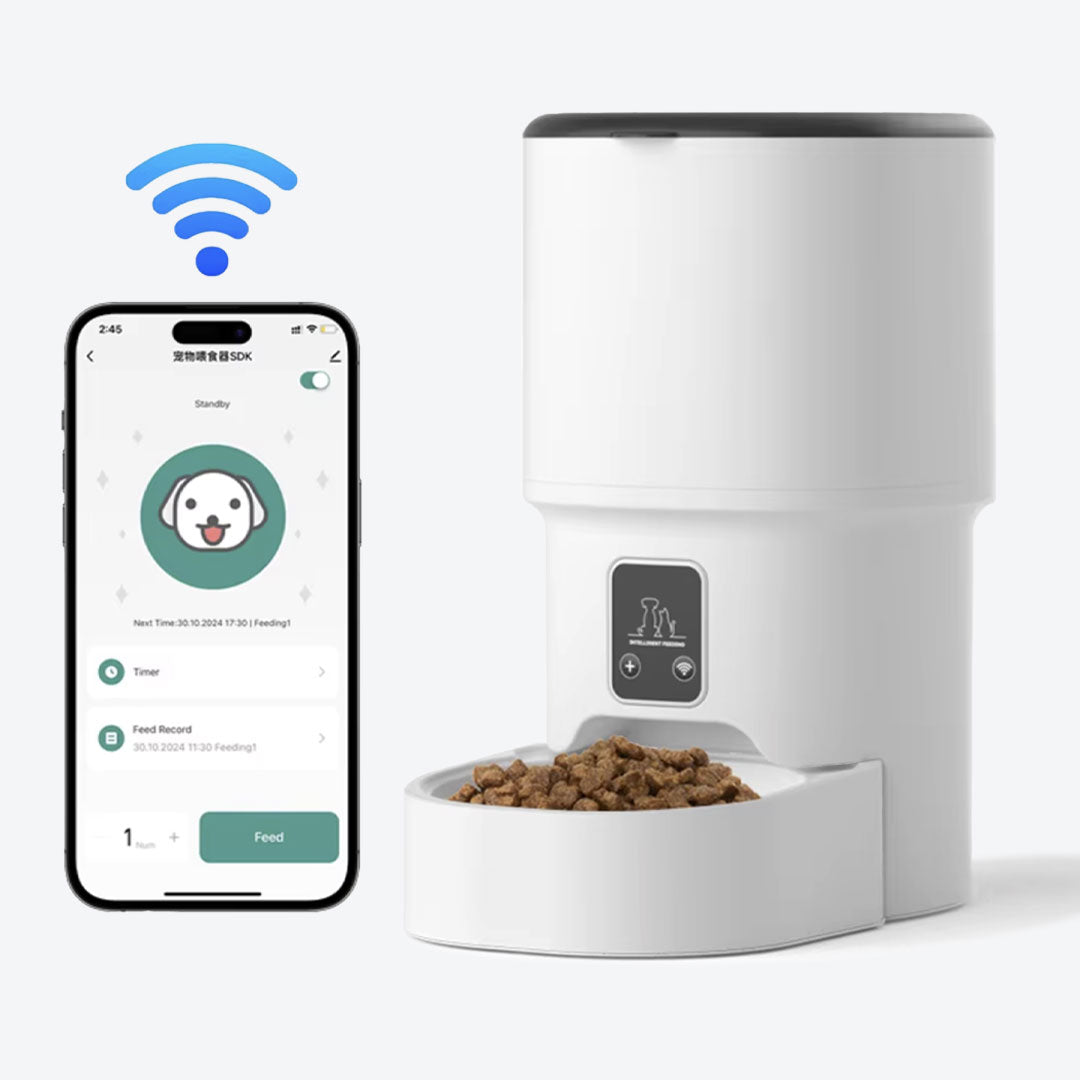 Distributeur de croquettes automatique pour chat/chien 4L avec contrôle à distance